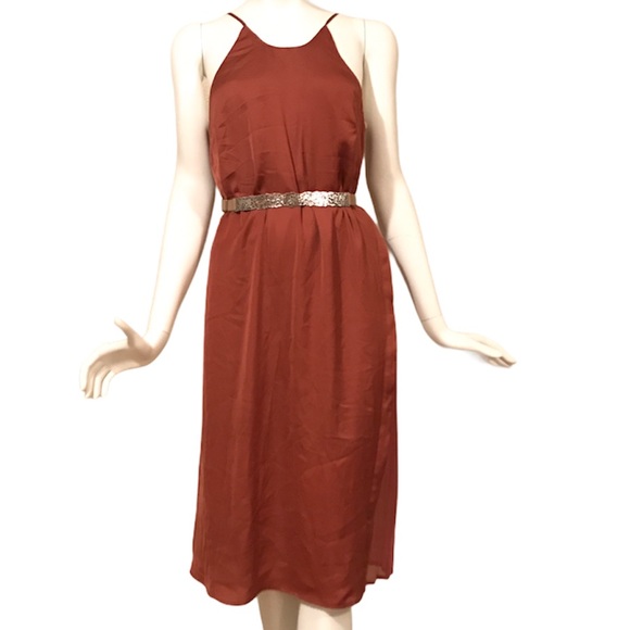 BCBGeneration Cooper Strappy Satin Dress, Size 6 - Picture 2 of 7